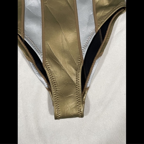 NWD Cynthia‎ Rowley Golden Stripe One Piece XS - Picture 6 of 12